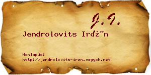 Jendrolovits Irén névjegykártya